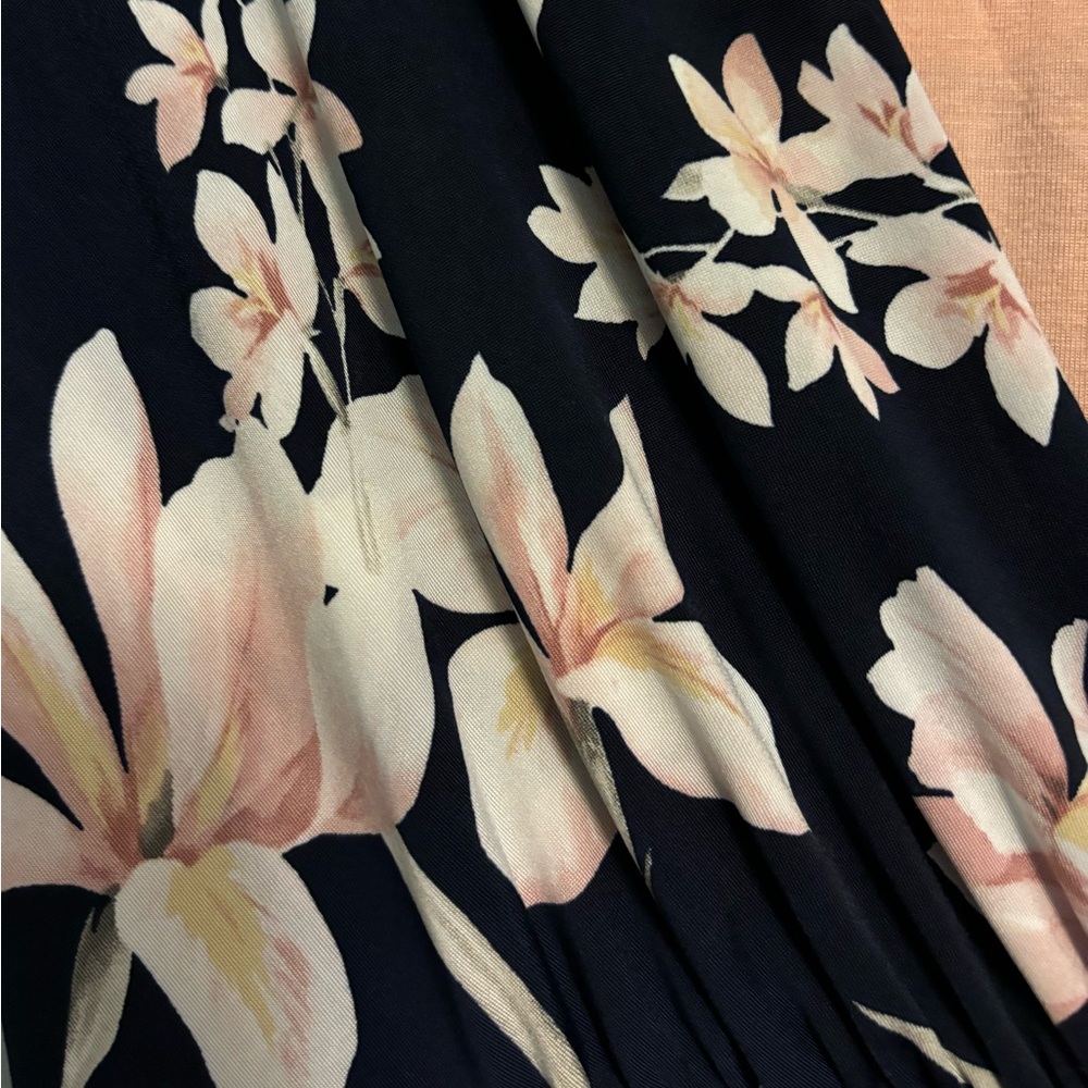 Navy & pink floral dress bought from ModCloth - Picture 2 of 5